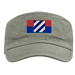 3IDPatchMilitaryHatOlive